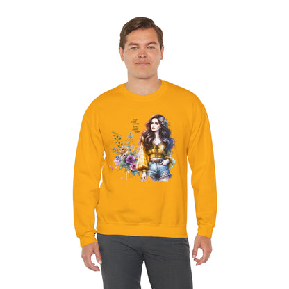 I Don't Make Mistakes, I Just Date Them Floral Graphic Crewneck Sweatshirt, Cozy Casual Wear, Boho Sweatshirt, Gift for Her, Fall Fashion Must-Have