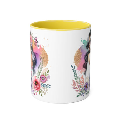 I Can Buy Myself Flowers Floral Accent Mug, Inspirational Gift, Coffee Mug, Artful Tea Cup, Unique Drinkware, Mother's Day, Home Decor