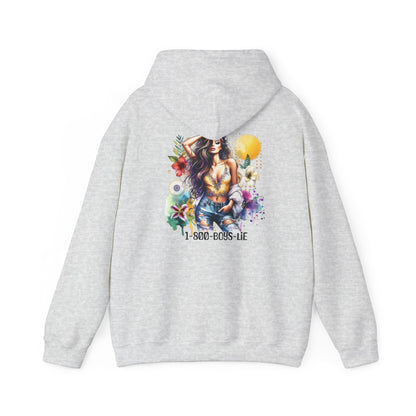 1-800-Boys-Lie Vibrant Floral Sweatshirt for Free Spirits, Comfortable Hoodie, Great for Spring, Casual Wear, Gift for Friends