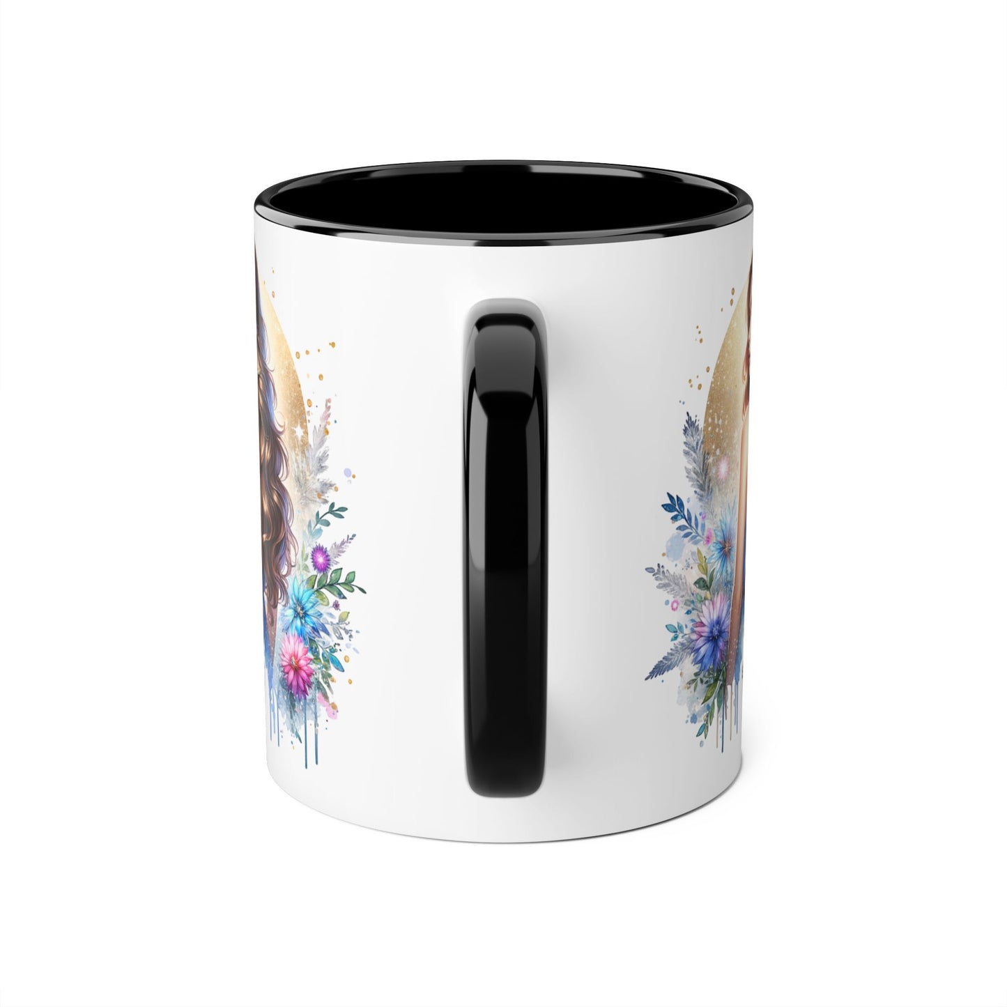 Straight Outta Divorced Humoristic Floral Accent Mugs - Unique Gift for Coffee Lovers, Home Decor, Birthday Gift, Art Mug, Personalized Drinkware