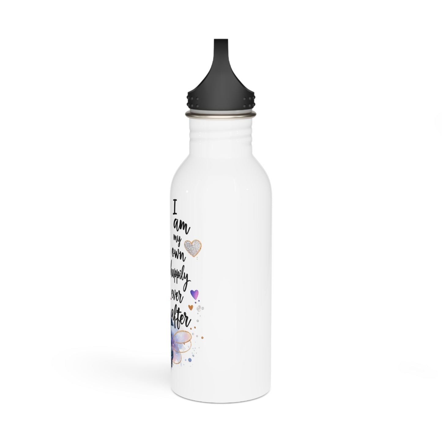 Colorful Inspirational Stainless Steel Water Bottle - "I Am My Own Happily Ever After "