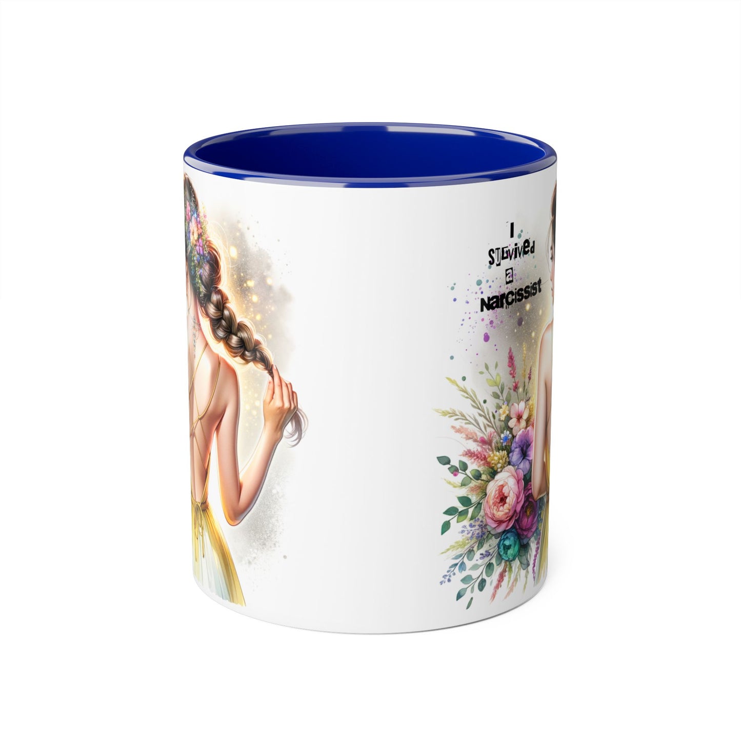 Floral Inspirational Mug, Gift for Friends, Self-Love Motivational Coffee Cup, Women's Empowerment, Birthday Present