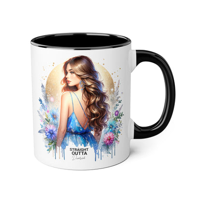 Straight Outta Divorced Humoristic Floral Accent Mugs - Unique Gift for Coffee Lovers, Home Decor, Birthday Gift, Art Mug, Personalized Drinkware