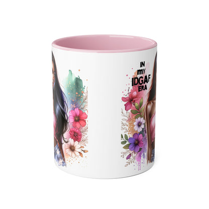 Empowering IDGAF Era Mug | Bold Coffee Cup | Inspirational Gift | Floral Art | Self-Love Statement