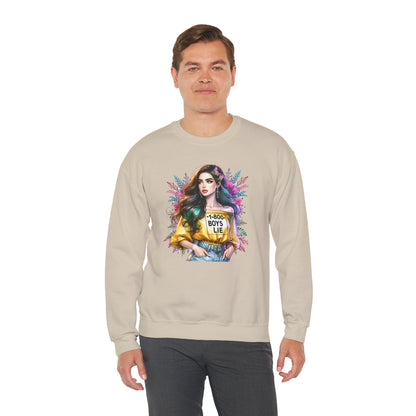 1-800-Boys-Lie Colorful Graphic Crewneck Sweatshirt - 'Boys Lie' Design, Unisex Sweatshirt, Trendy Gift, Casual Wear, Comfortable Outfit