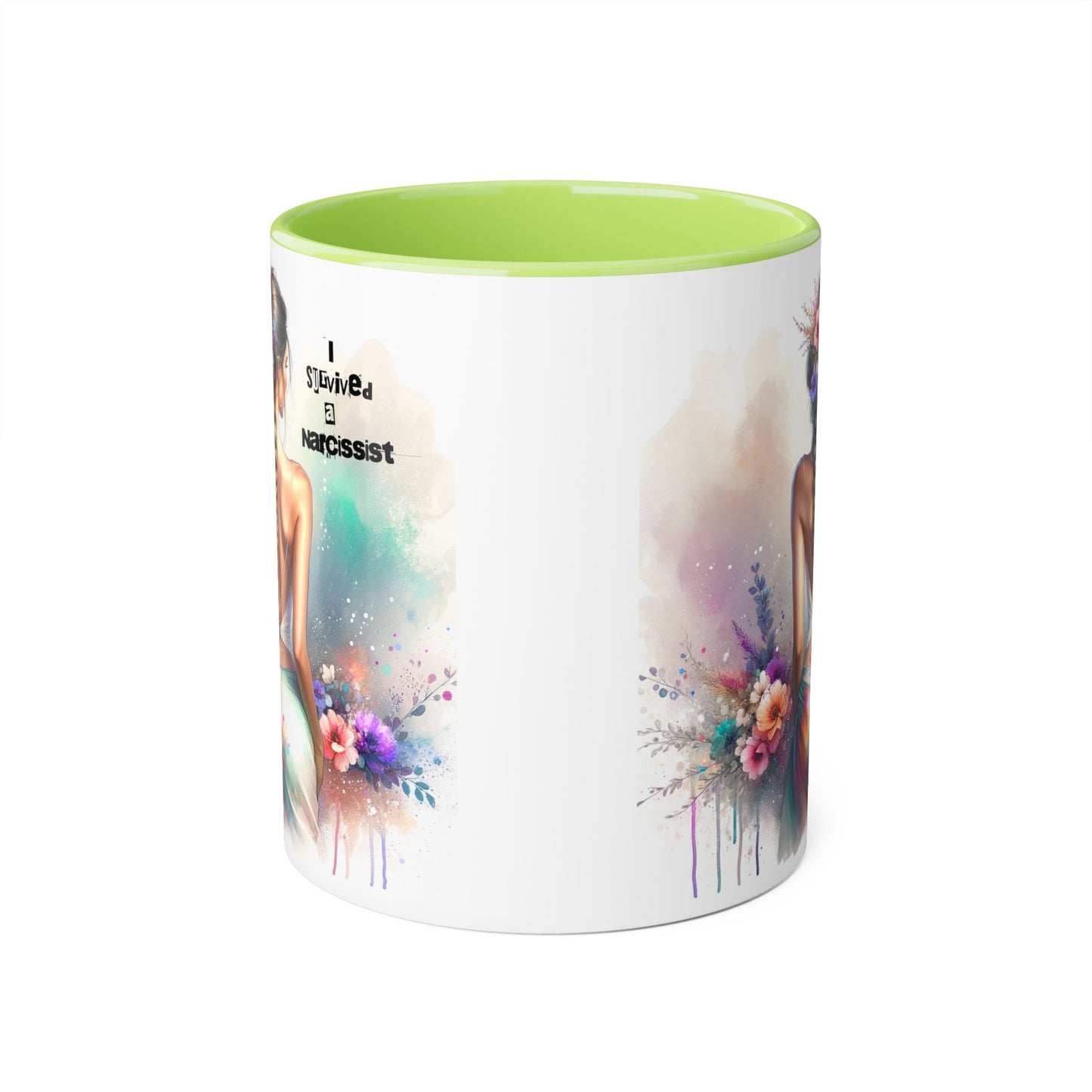 Chic Accent Mug, I Tried to be a Narcissist, Unique Gift, Floral Art, Coffee Lover, Home Decor, Inspiring Quote Mug