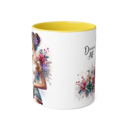 Divorced AF Accent Mugs for Empowerment, Self-Love Gifts, Coffee Lovers, Divorce Party Accessories, Inspirational Drinkware