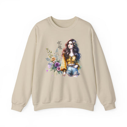 I Don't Make Mistakes, I Just Date Them Floral Graphic Crewneck Sweatshirt, Cozy Casual Wear, Boho Sweatshirt, Gift for Her, Fall Fashion Must-Have
