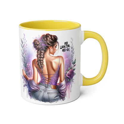 It's Not Me, It's You Humoristic Boho Chic Accent Mug, Inspirational Coffee Cup, Floral Design Mug, Unique Gift for Her, Self-Love and Motivation Mug