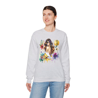 I Don't Make Mistakes, I Just Date Them Floral Art Crewneck Sweatshirt, Comfortable Ladies Fashion, Gift for Her, Boho Style, Casual Outfit, Cozy Sweater