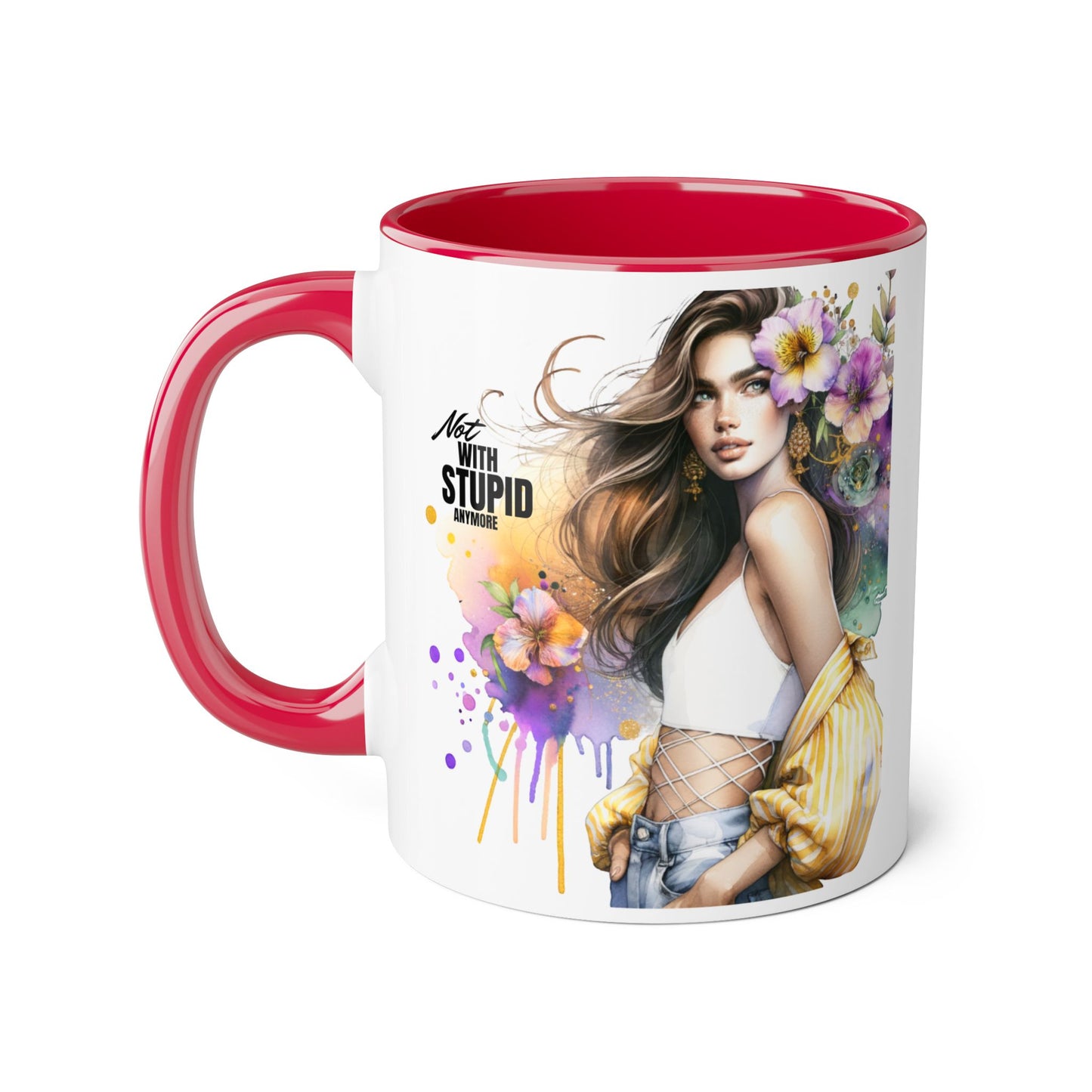 Mug - Not With Stupid Anymore Humoristic 11oz Accent Mug