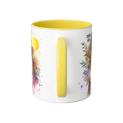 Empowerment Accent Mugs, 11oz - Inspirational Coffee Cup for Strong Women, Self-Love Gift, Motivational Mug