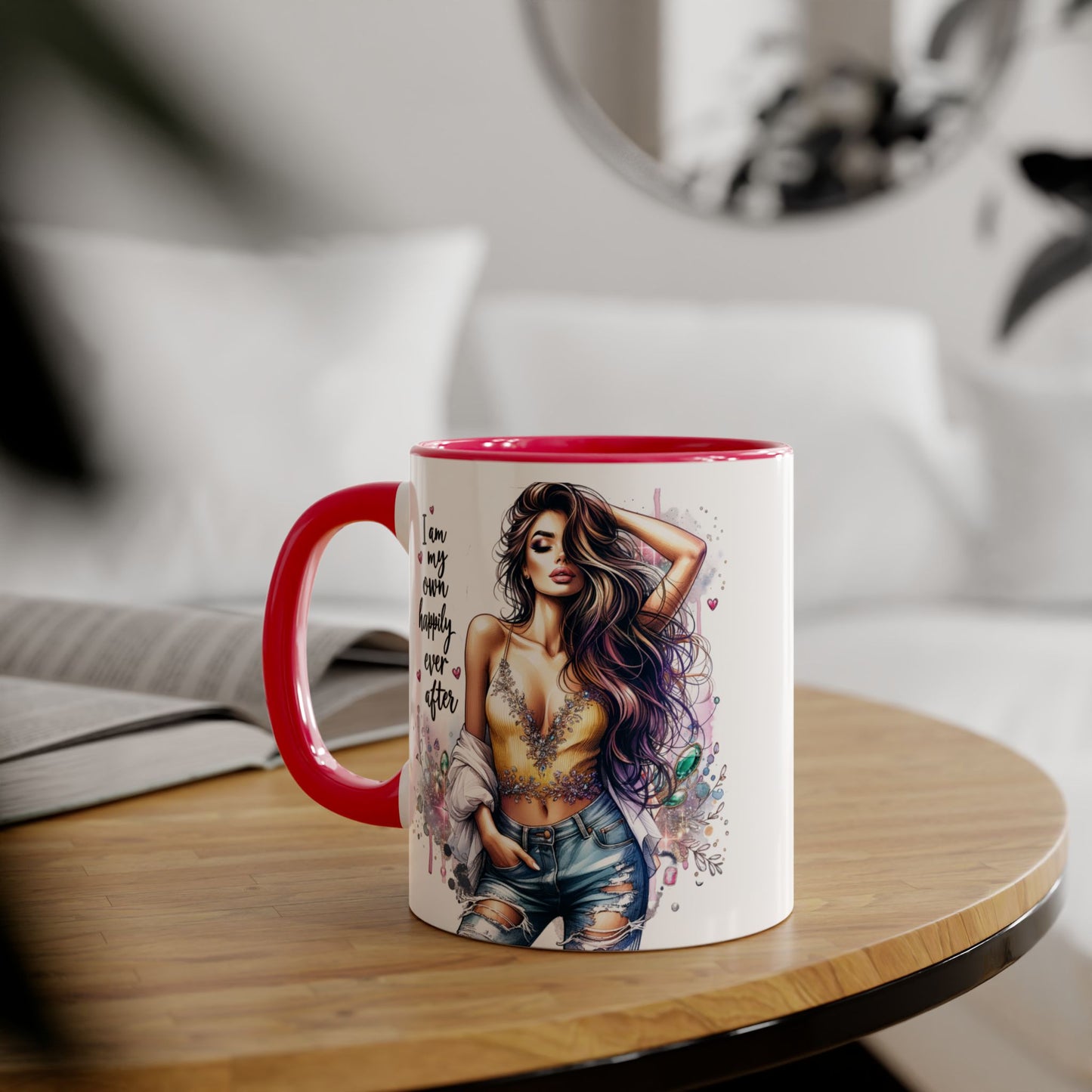 Inspirational Accent Mug - "I Am My Own Happily Ever After" 11oz Coffee Cup