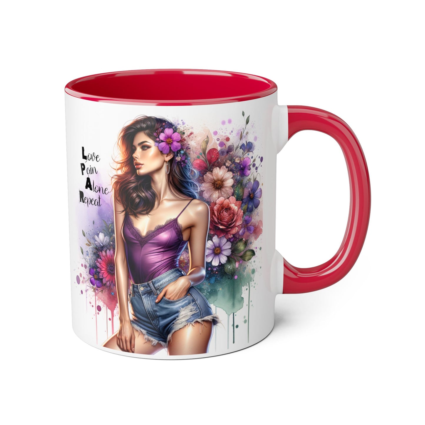 Floral Design Mug, Artistic Coffee Cup, Unique Gift, Vibrant Home Decor, Inspirational Drinkware, Birthday Present