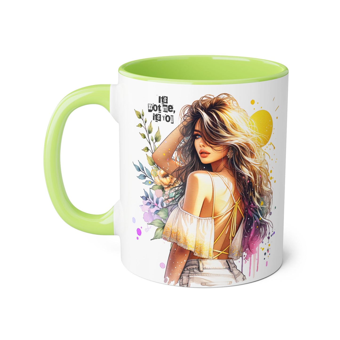 It's Not Me, It's You Humoristic Bohemian Accent Mug, 11oz - Perfect Gift for Art Lovers, Coffee Enthusiasts, Home Decor, Birthday Presents, Inspirational Design