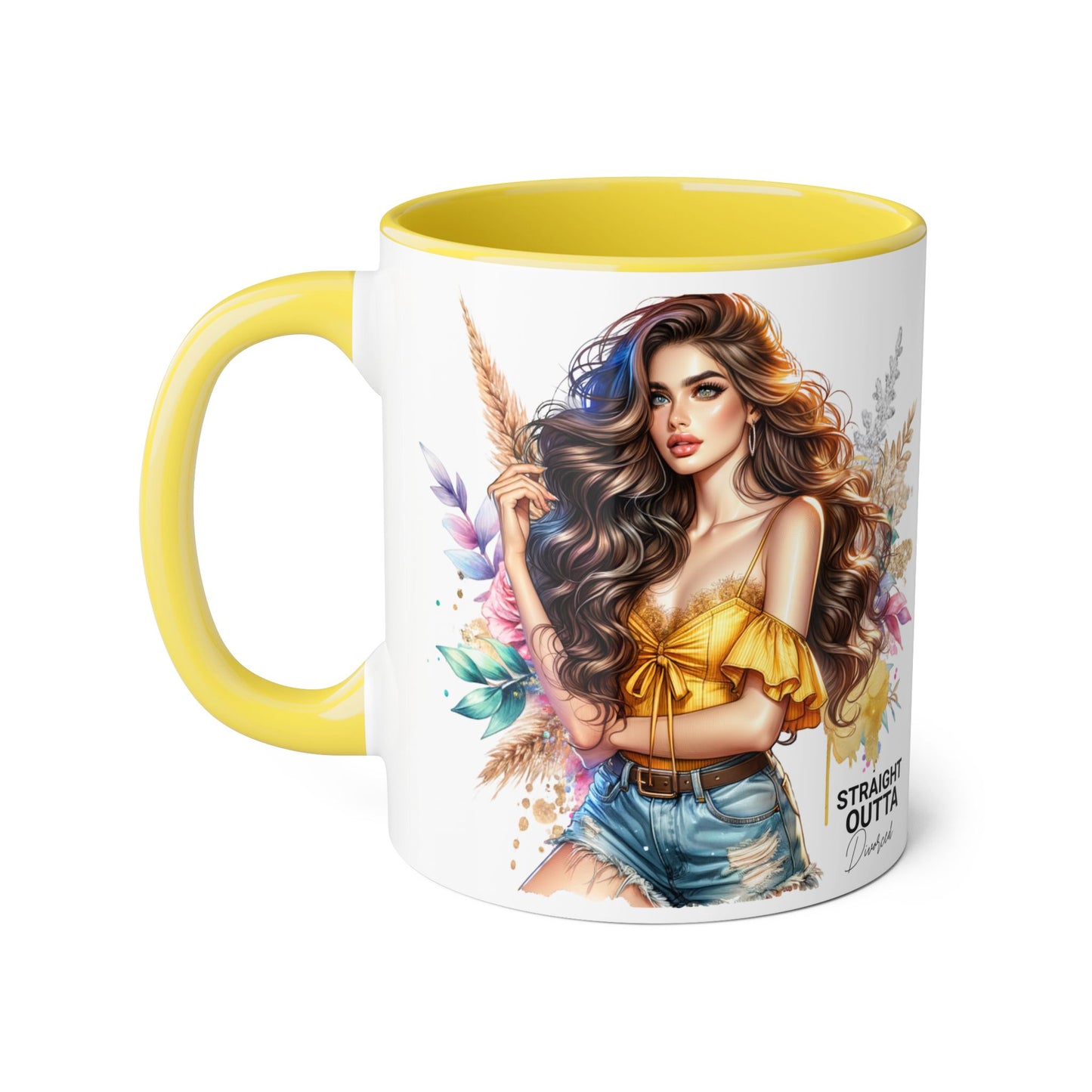 Straight Outta Divorced Humoristic Vibrant Accent Mug for Coffee Lovers, Perfect Gift for Birthdays, Anniversaries, or Home Decor