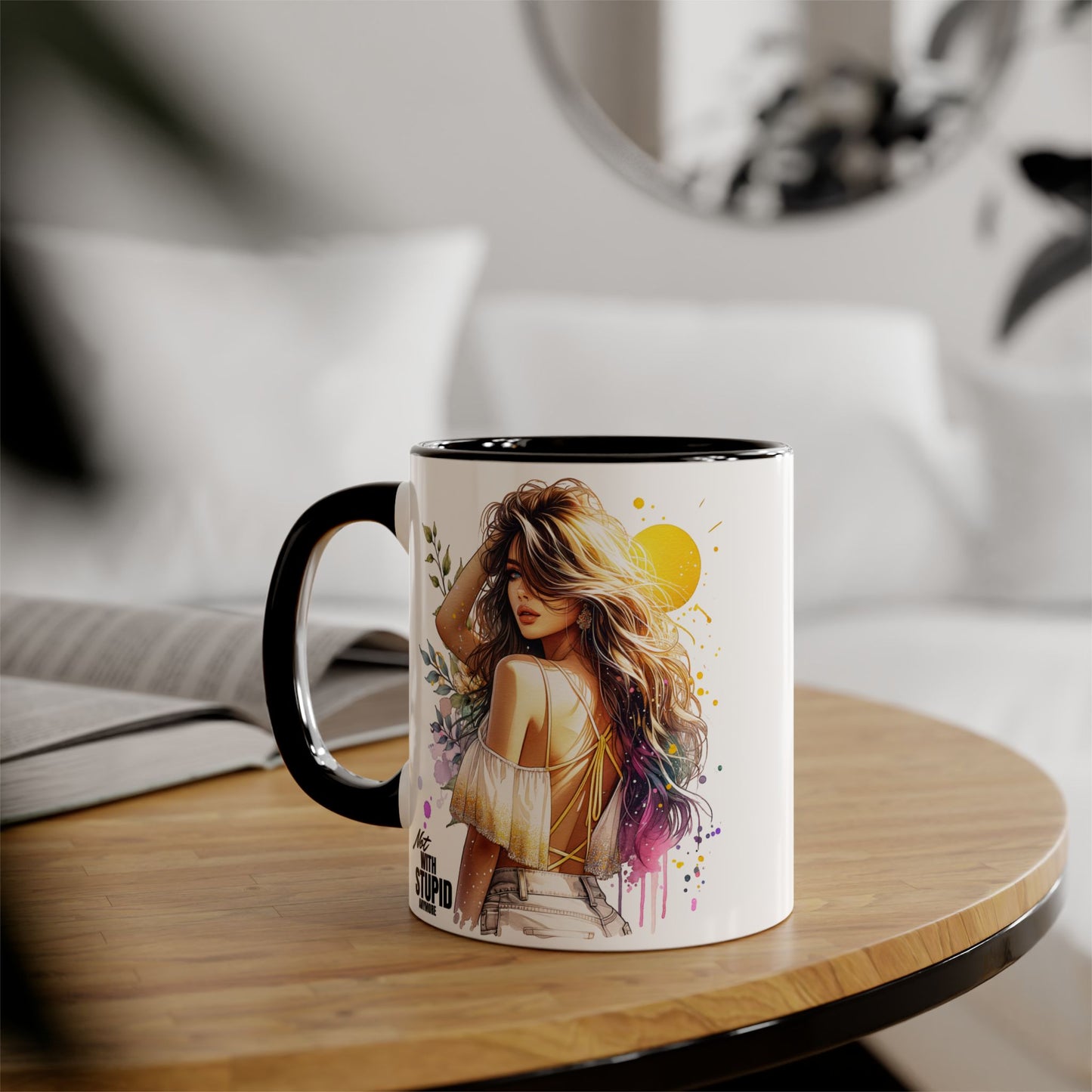 Mug - Not With Stupid Anymore Humoristic 11oz Accent Mug