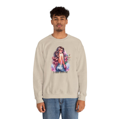 1-800-Boys-Lie Stylish Floral Graphic Sweatshirt, Cozy Crewneck Sweatshirt for Women, Gift for Her, Casual Fashion Top, Spring Wardrobe Essential