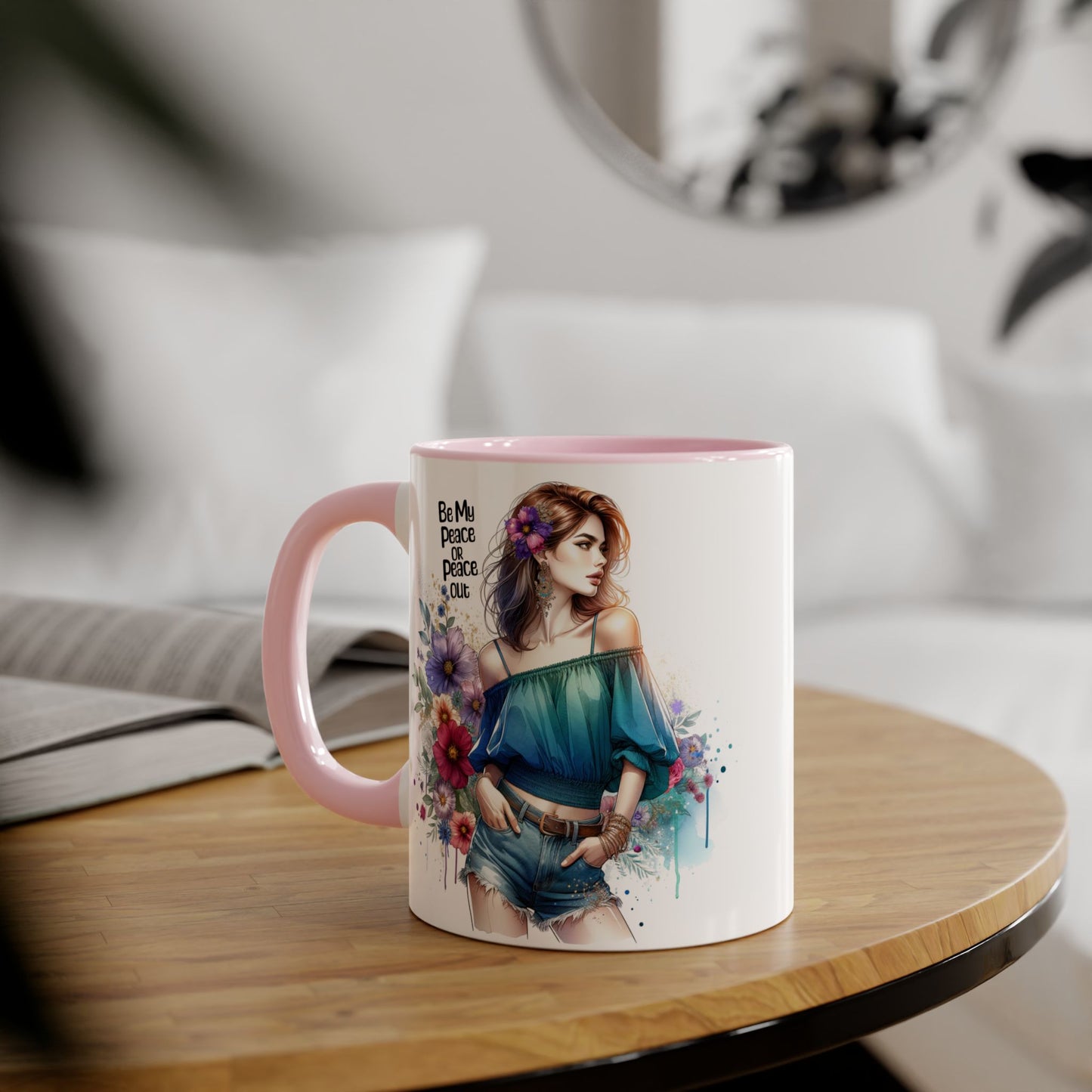 Be My Peace or Peace Out Accent 11oz Mug
