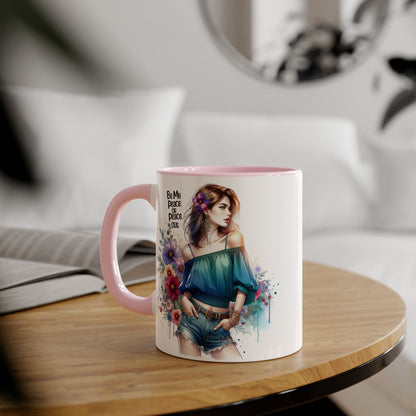 Be My Peace or Peace Out Accent 11oz Mug