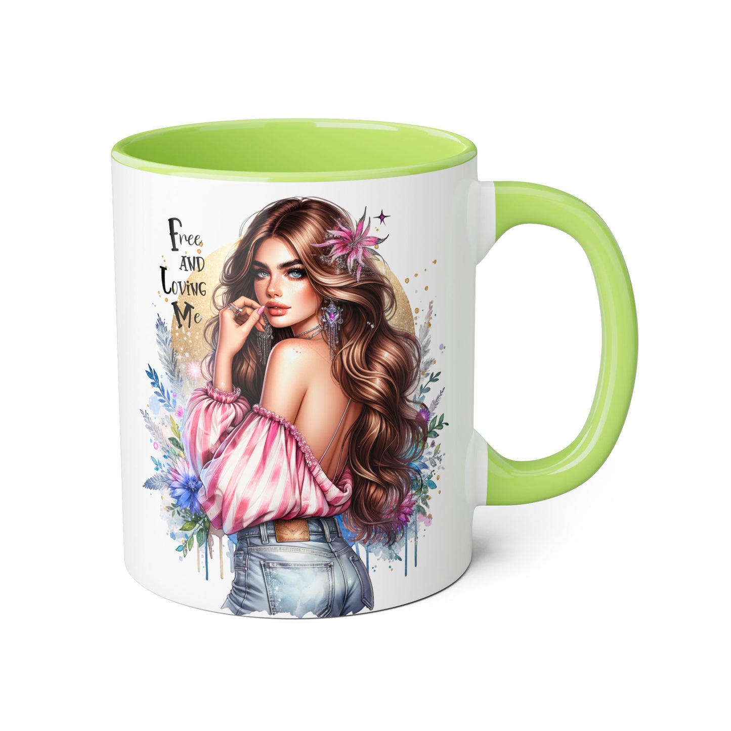 Bohemian Accent Mug, 11oz Coffee Cup for Free-Spirited Souls, Gift for Her, Artful Drinkware, Inspirational Coffee Mug