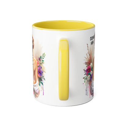 Elegant Floral Dump Him Mug | Inspirational Coffee Cup | Gift for Her, Birthday Present, Self-Care, Motivational Drinkware