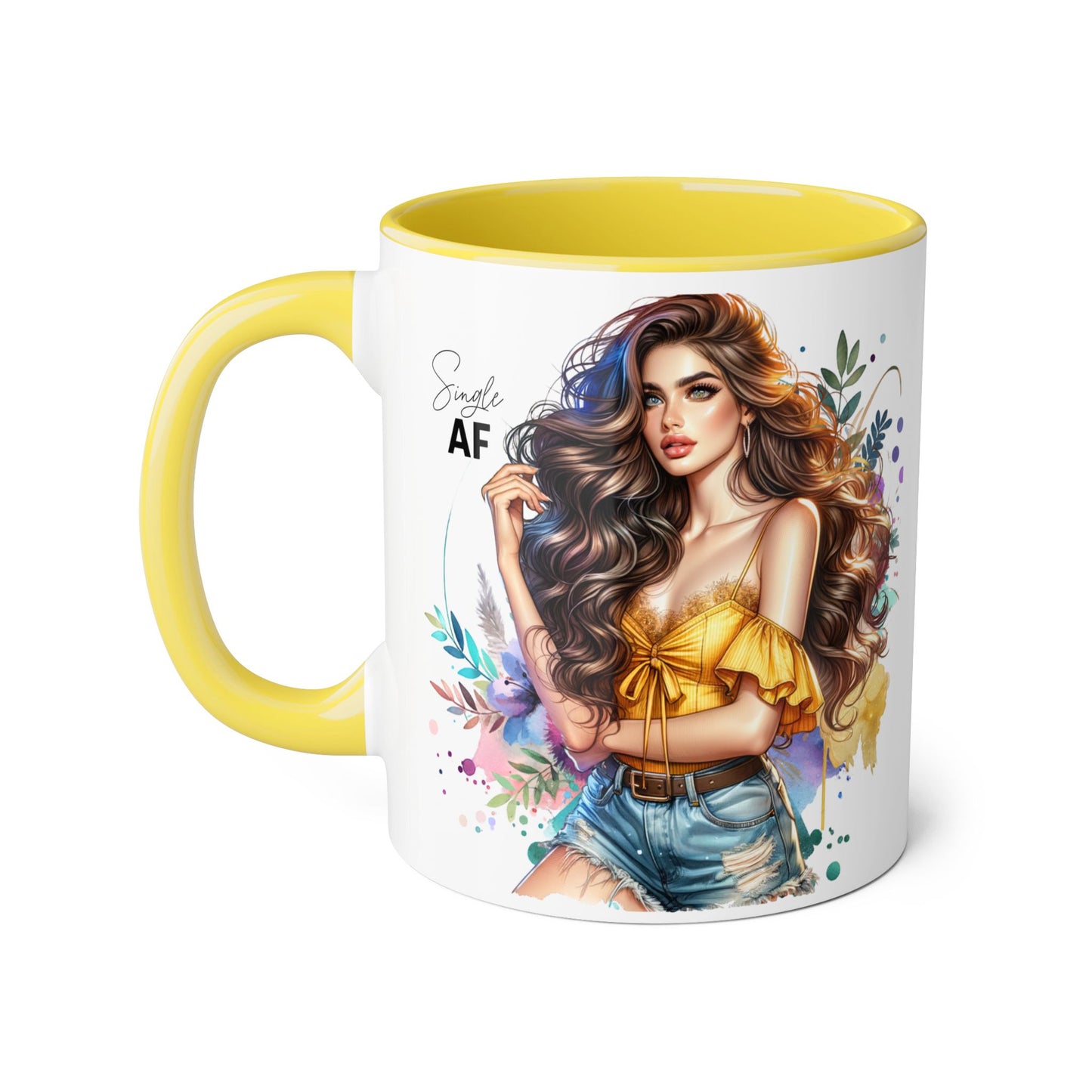 Single AF Stylish Coffee Mug, Unique Gift for Her, Sassy Accent Mug, Birthday Present, Self-Care Reminder, Home Decor