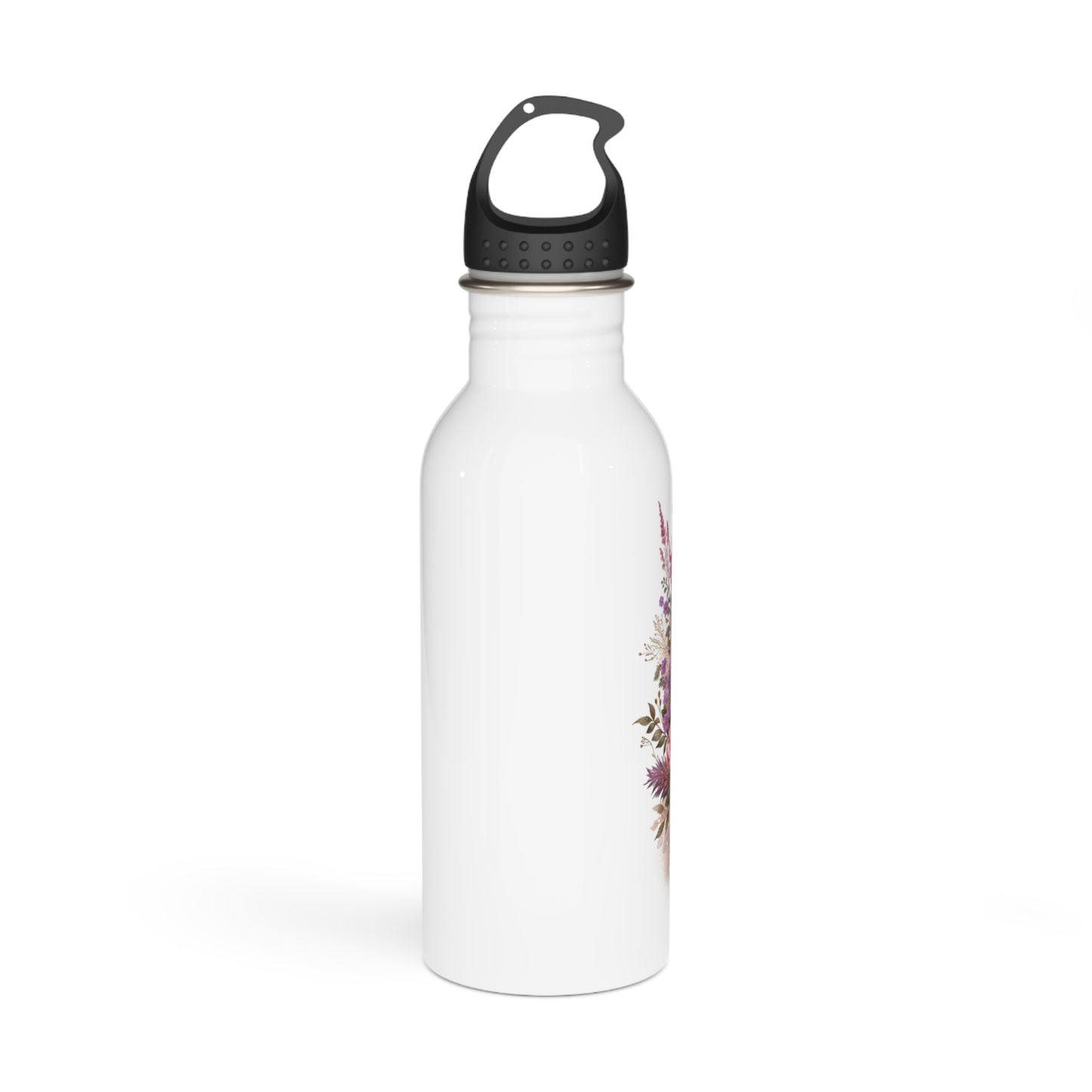 Thank U, Next Floral Stainless Steel Water Bottle | Thank You Next, Eco-Friendly, Water Bottle Gift, Summer Hydration, Artist Design, Floral Water Bottle