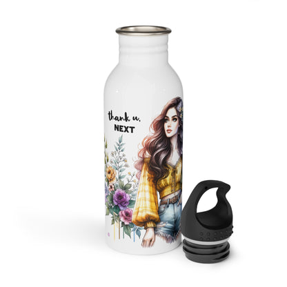 Thank U, Next Floral Motivational Water Bottle, Inspirational Gift for Her, Eco-Friendly Hydro Flask, Unique Art Design, Perfect for Fitness or [...]