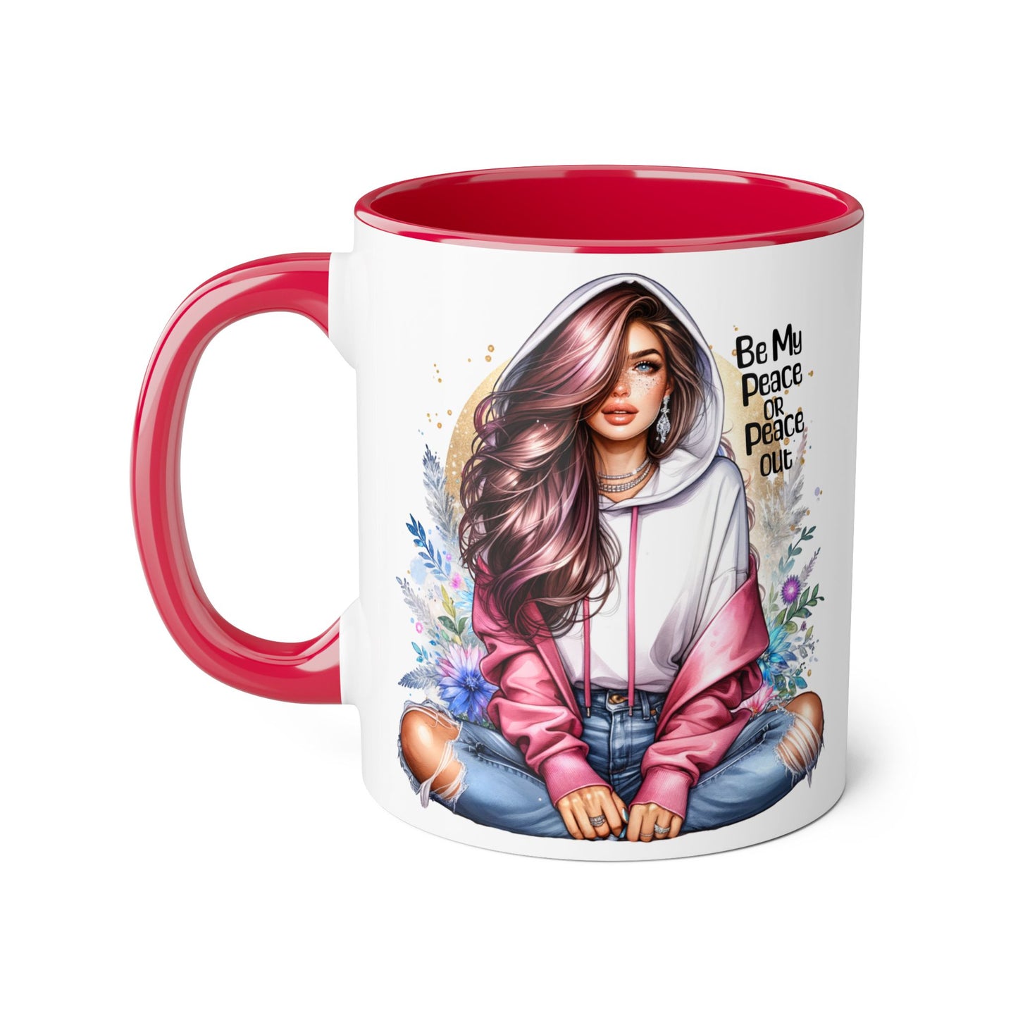 Be My Peace or Peace Out Accent Mug