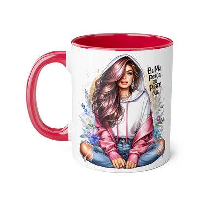 Be My Peace or Peace Out Accent Mug