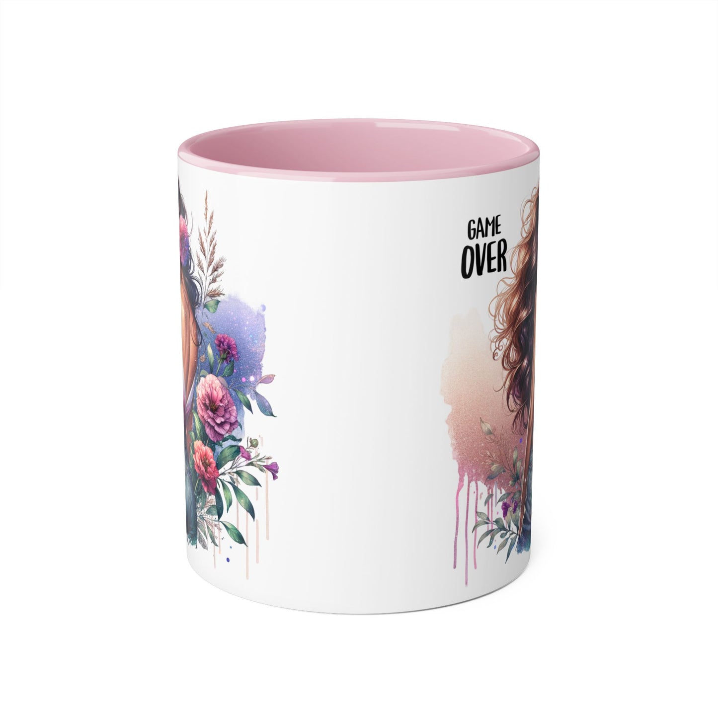 Boho Chic Accent Mug - Perfect Gift for Coffee Lovers, Home Decor, Floral Art, Unique Design, Game Over Theme
