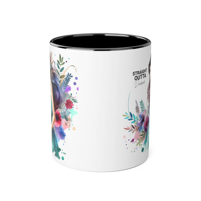 Artistic Accent Mug | Straight Outta Wonderland Coffee Cup for Dreamers | Unique Gift for Birthdays, Holidays, Fairytale Lovers