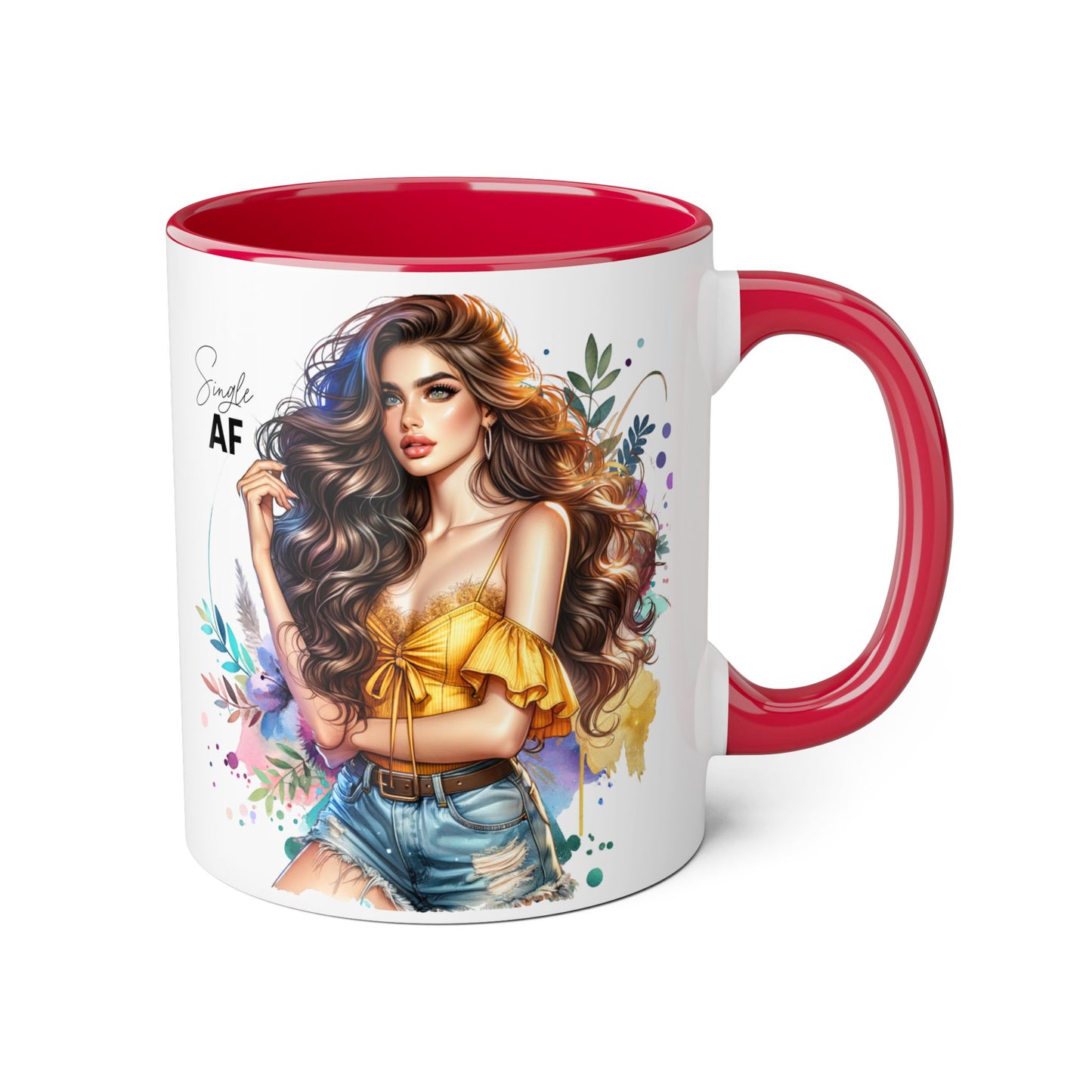 Single AF Stylish Coffee Mug, Unique Gift for Her, Sassy Accent Mug, Birthday Present, Self-Care Reminder, Home Decor