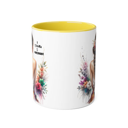 Beautiful Narcissist Accent Mug, Coffee Cup for Nature Lovers, Floral Mug, Birthday Gift, Self-Love, Inspirational Drinkware