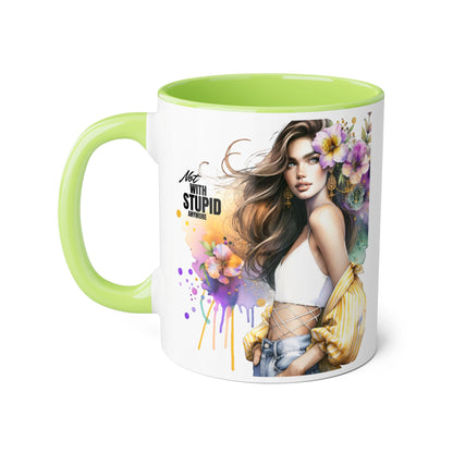 Mug - Not With Stupid Anymore Humoristic 11oz Accent Mug