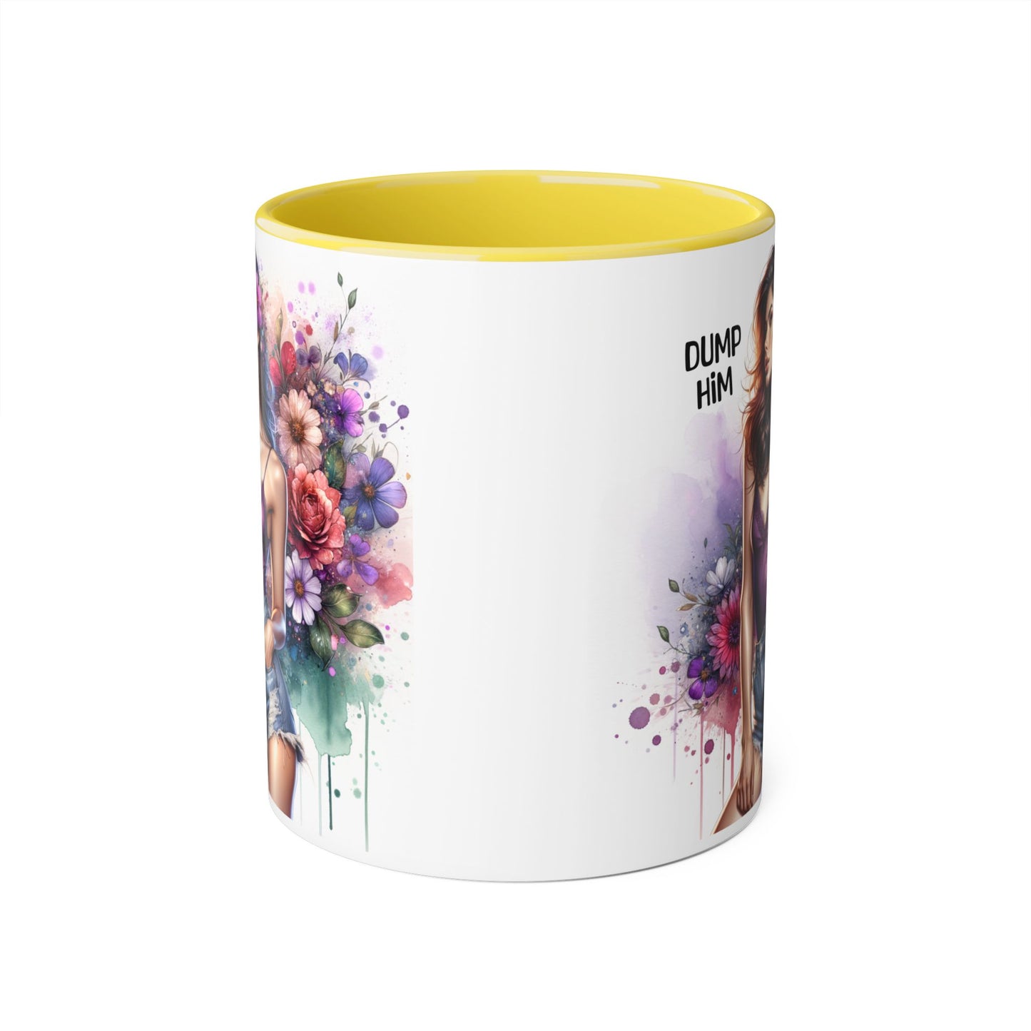 Floral Art Coffee Mug, Empowering Gift for Her, Unique Affirmation Drinkware, Perfect for Birthdays, Self-Care Moments, and Galentine’s Day