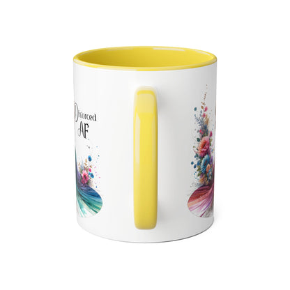 Divorce Celebration Mug, Colorful Accent Coffee Cup, Perfect Gift for Newly Divorced, Self-Care, Encouragement, Unique Coffee Lover Gift