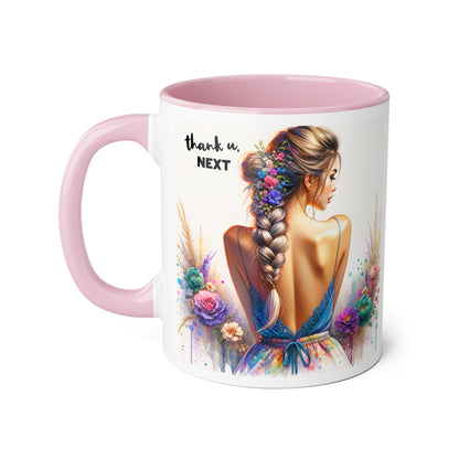 Thank U, Next Colorful Floral Thank You Mug - Perfect Gift for Friends, Birthdays, Celebrations, Coffee Lovers, Tea Time