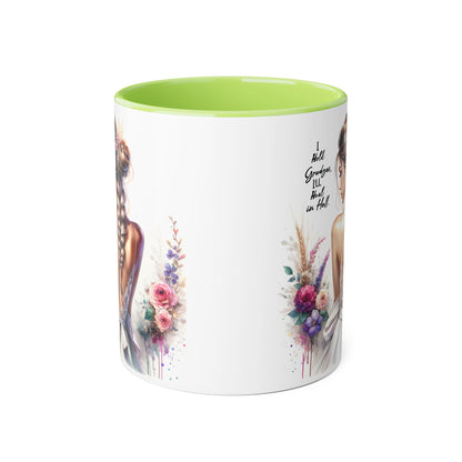 I Hold Grudges, I'll Heal in Hell Elegant Floral Accent Mug, Inspirational Gift, Tea Coffee Cup, Home Decor, Birthday Present, Wedding Favor