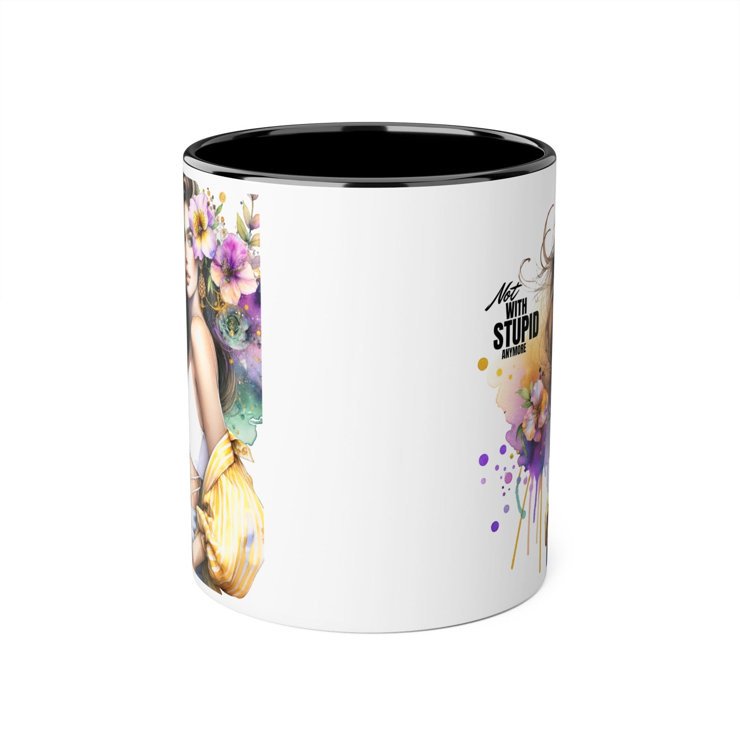 Mug - Not With Stupid Anymore Humoristic 11oz Accent Mug