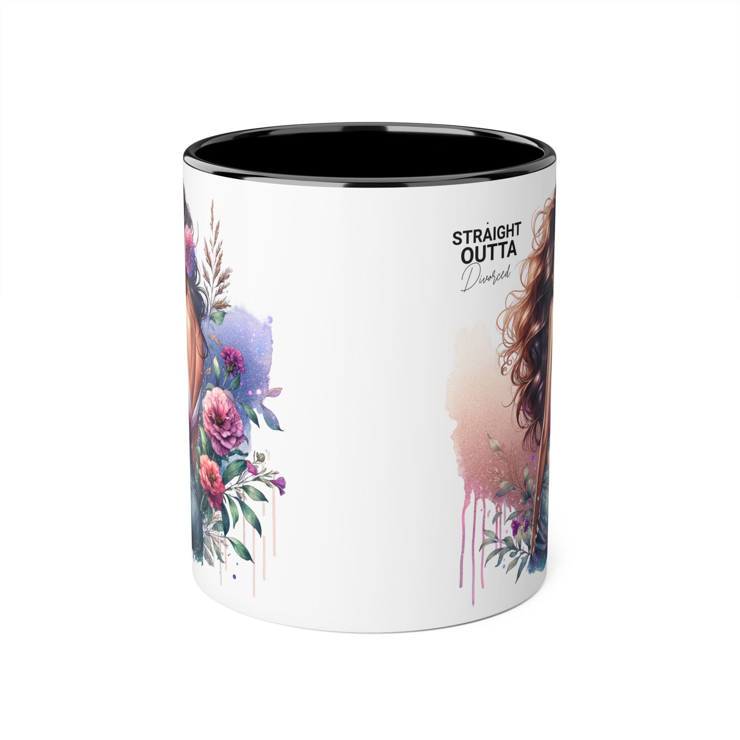 Straight Outta Divorced Humoristic  Accent Mug | 11oz Ceramic Coffee Cup for Home, Gift for Friends, Unique Tea Mug, Birthday Gift, Self-Care Décor