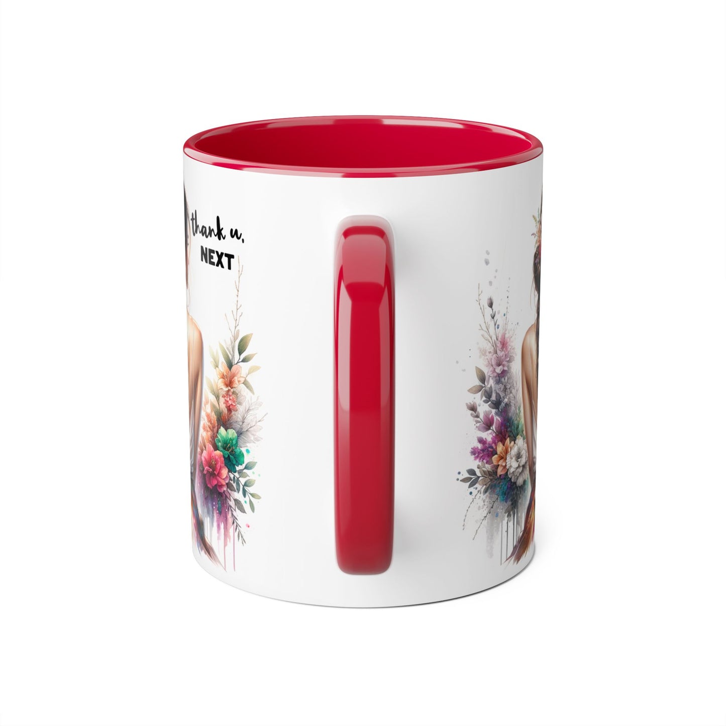 Thank U, Next Floral Thank You Accent Mug - Ideal Gift for Friends, Home Decor, Coffee Lovers, Birthday, Appreciation Moments, Artful Drinkware