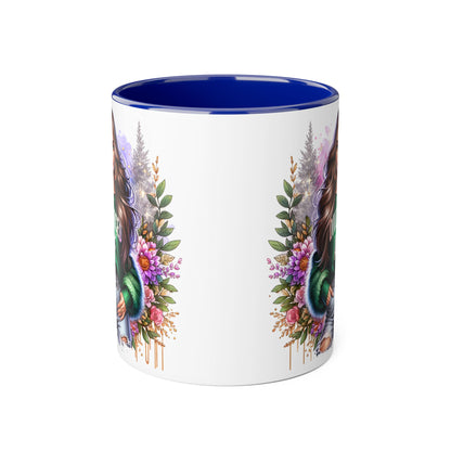 Stylish Accent Mugs for Empowering Sips, Floral Artwork, Perfect Gift for Divorced Friends, Motivational Tea or Coffee Cup