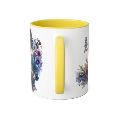 I Am My Own Happily Ever After Whimsical Floral Accent Mug - Perfect Gift for Her, Inspirational Coffee Cup, Self-Care Quotes, Boho Decor, Unique Tea Mug