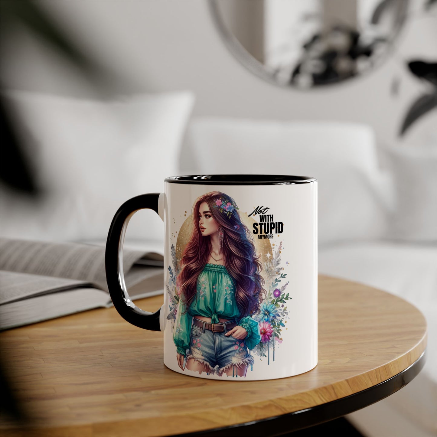 Mug - Not With Stupid Anymore Humoristic 11oz Accent Mug