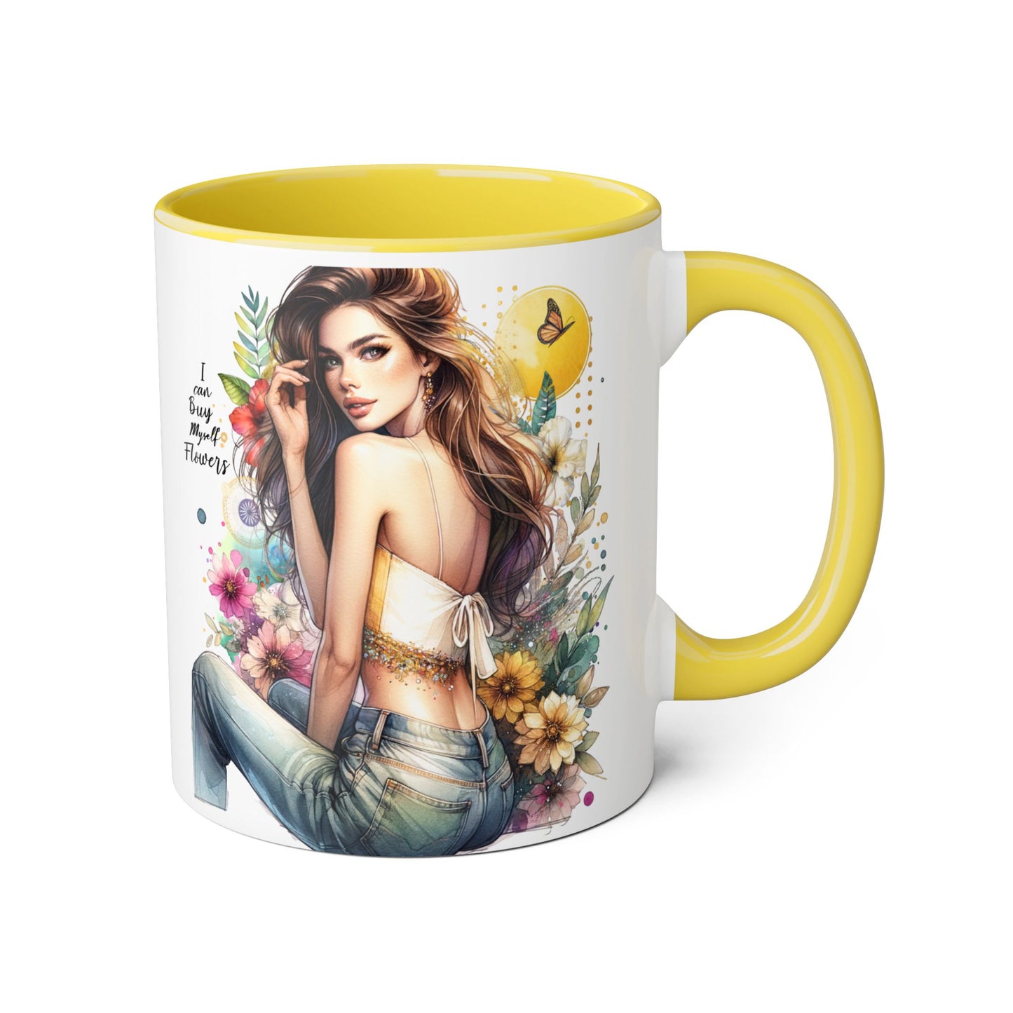 I Can Buy Myself Flowers Floral Beauty Accent Mug - Perfect Gift for Coffee Lovers, Tea Enthusiasts, Floral Decor, Mother's Day, Birthday Present