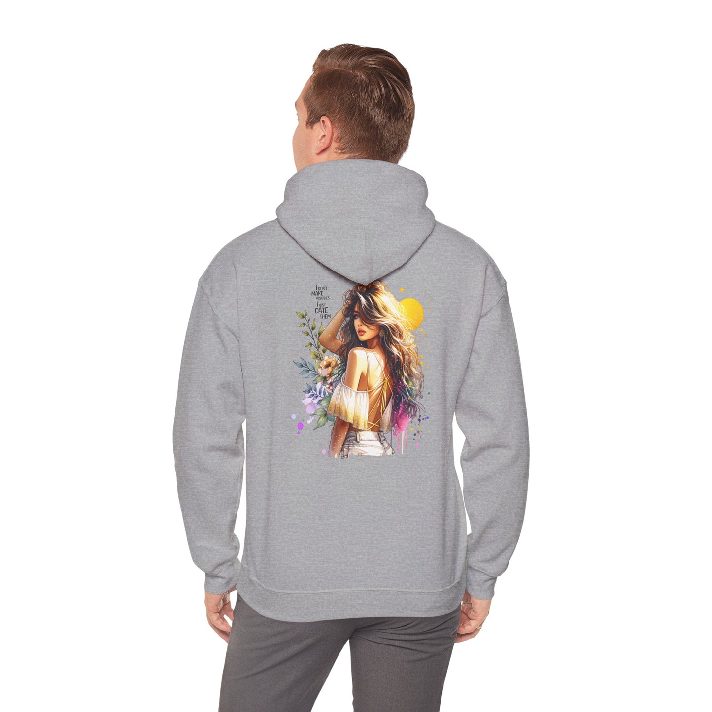 I Don`t  Make Mistakes, I Just Date Them Boho Chic Artist Hoodie, Cozy Sweatshirt, Gift for Art Lovers, Casual Wear, Summer Vibes, Creative Style, Festivals