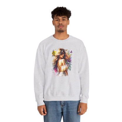 I Am My Own Happily Ever After  Chic Floral Art Crewneck Sweatshirt, Unisex Sweatshirt, Cozy Fashion, Gift for Her, Spring Style, Art Sweater