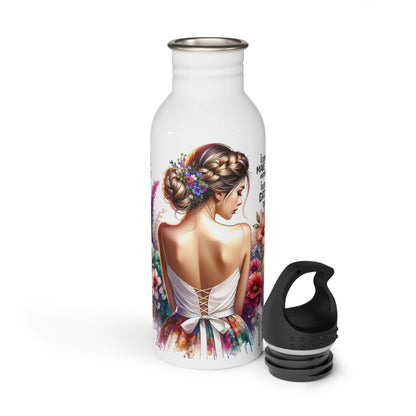 I Don't Make Mistakes, I Date Them Floral Bride Stainless Steel Water Bottle, Wedding Gift, Eco-Friendly Hydration, Bridal Party Favor, Floral Water Bottle